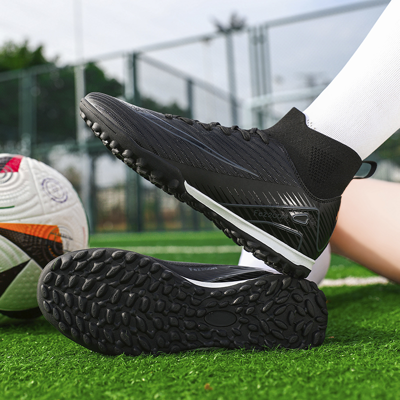 1688S-Lace-Up TF Turf Soccer Shoes with PU Upper and Short Studs, Sizes 35-45 — 1