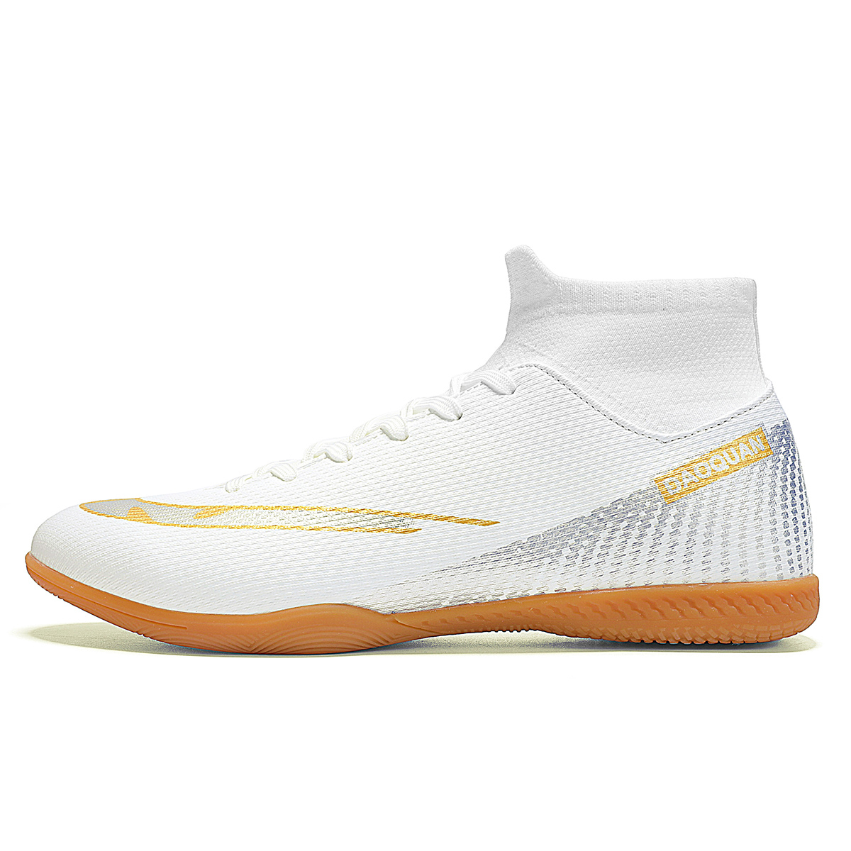 2150P-High-Cut Flat-Sole Lace-Up Soccer Cleats Sizes 35-45