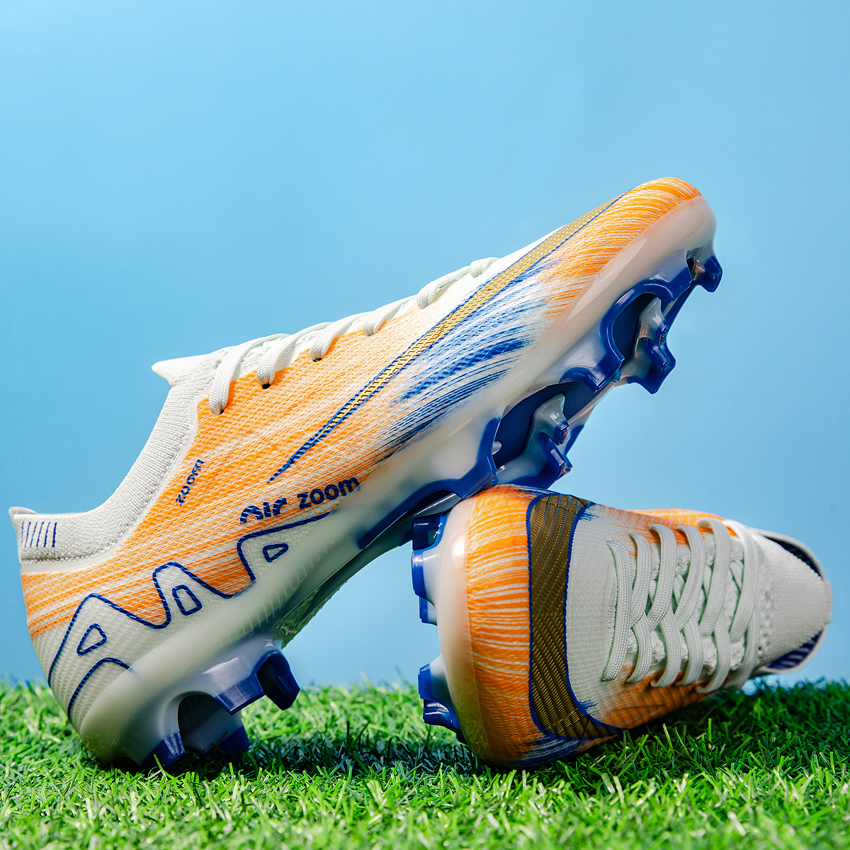 198C-TPU Seamless Upper Long Stud Soccer Shoes Football Cleats Sizes 35-45 — 4