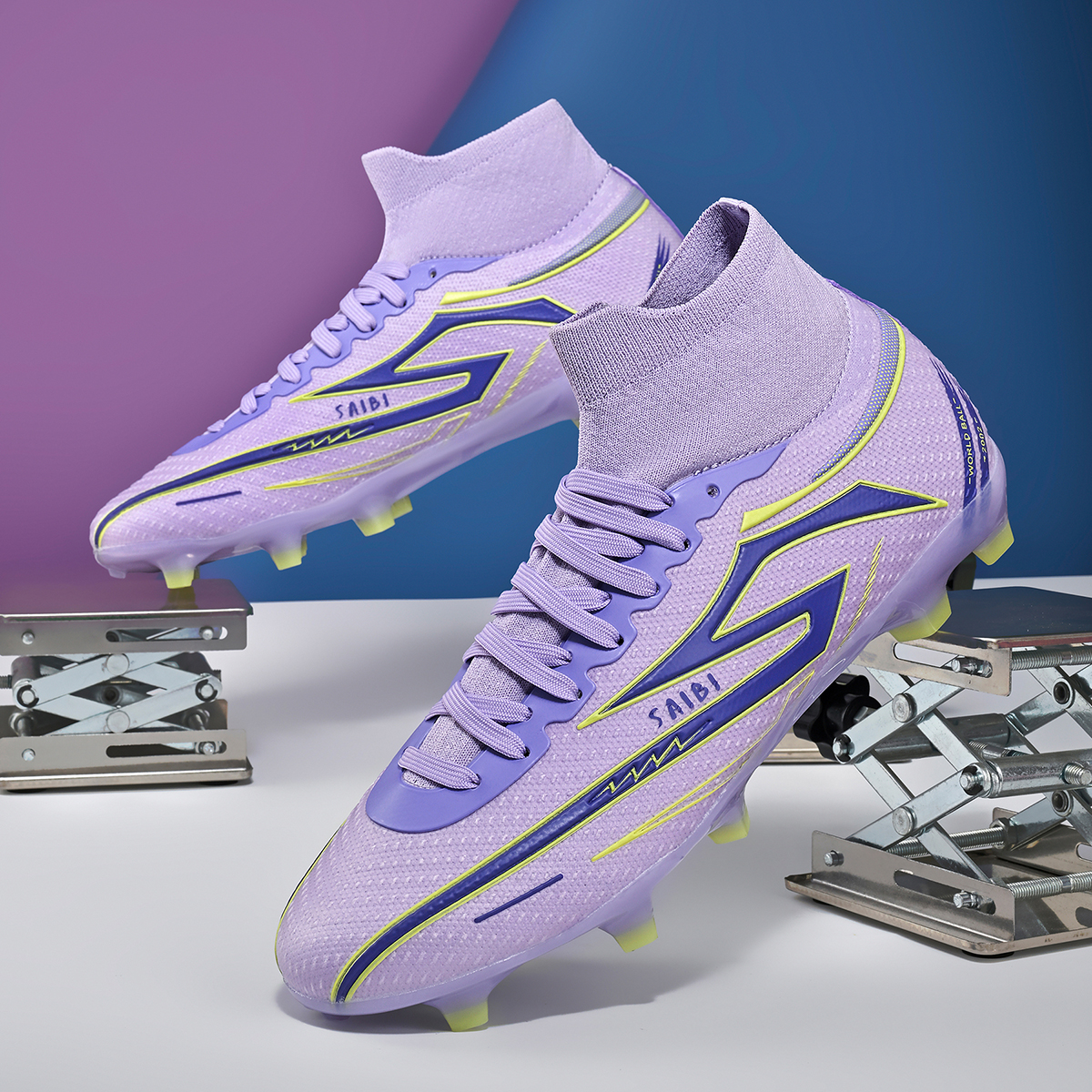 3366C-TPU High-Cut Lace-Up Long Stud Soccer Cleats Sizes 35-45 — 8