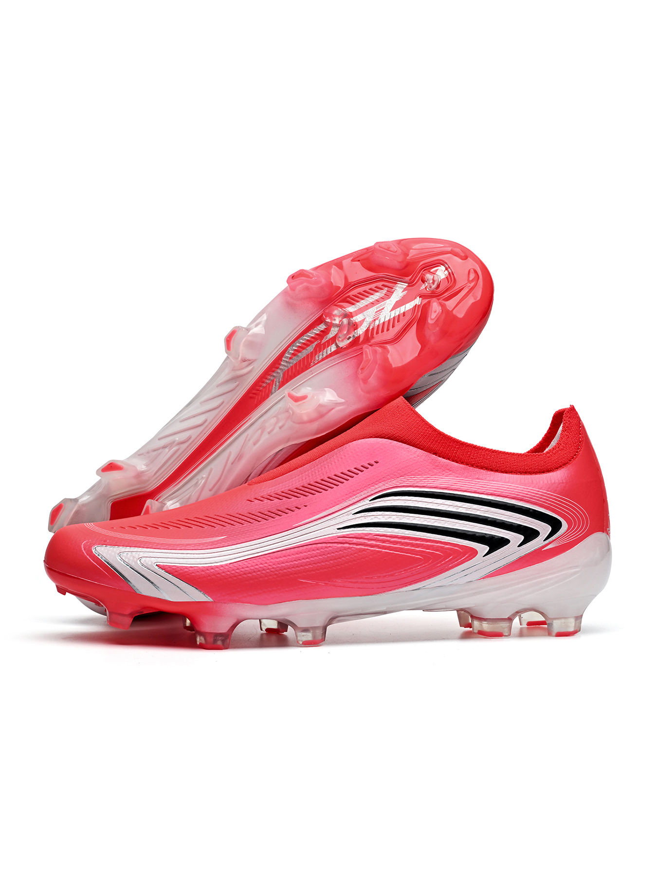 8848C-Stock Slip-on Long Stud Football Boots, Size 32-45 — 8
