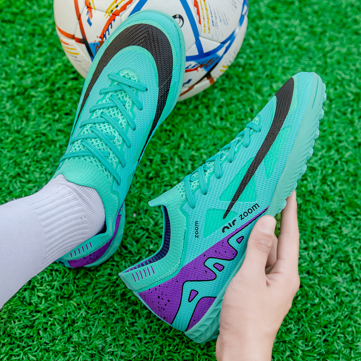 198S-TPU Seamless Turf Soccer Shoes Sizes 31-47 — 4