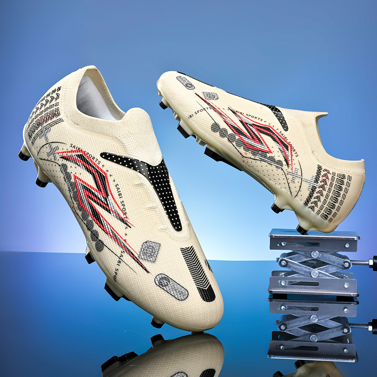 3942C-Stock Slip-on FG Football Shoes,EU Sizes 35-45 — 4