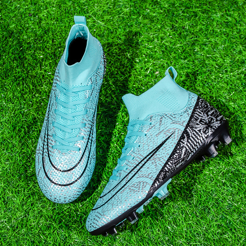 1160C-High-Cut Long-Stud Soccer Training Shoes, Sizes 28-46 — 1