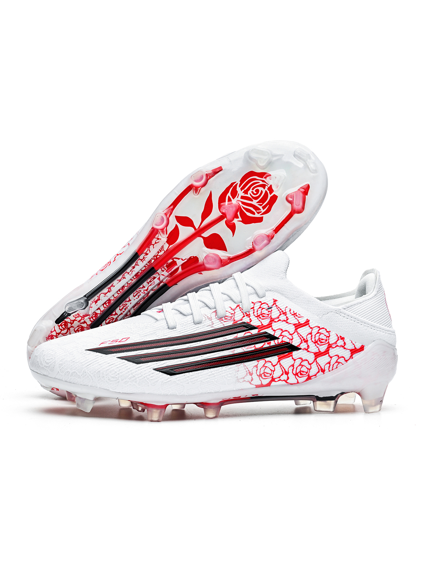 8556C-Stock Lace-up Long Stud Football Boots, Size 33-45 — 4