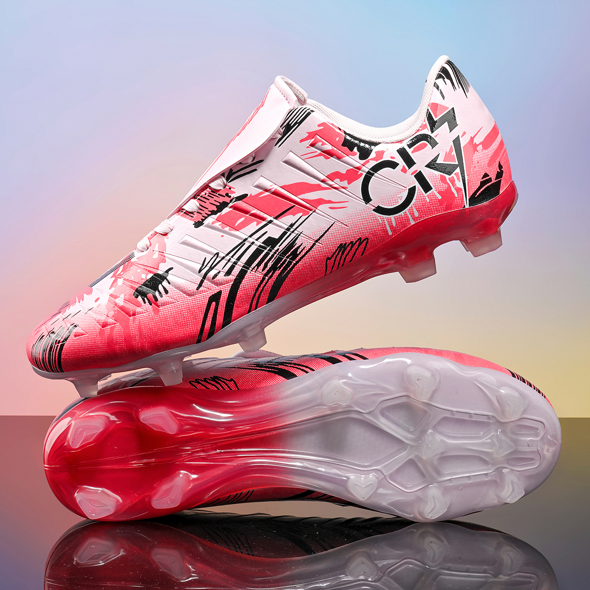 S-0377C-Stock Fold-Over Tongue FG Football Shoes — 3