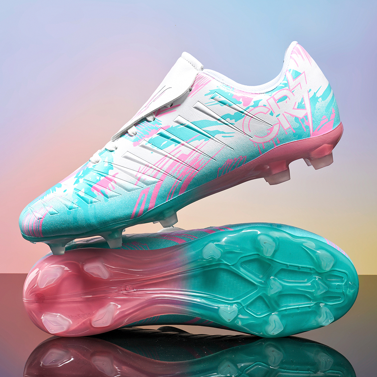 S-0377C-Stock Fold-Over Tongue FG Football Shoes — 1
