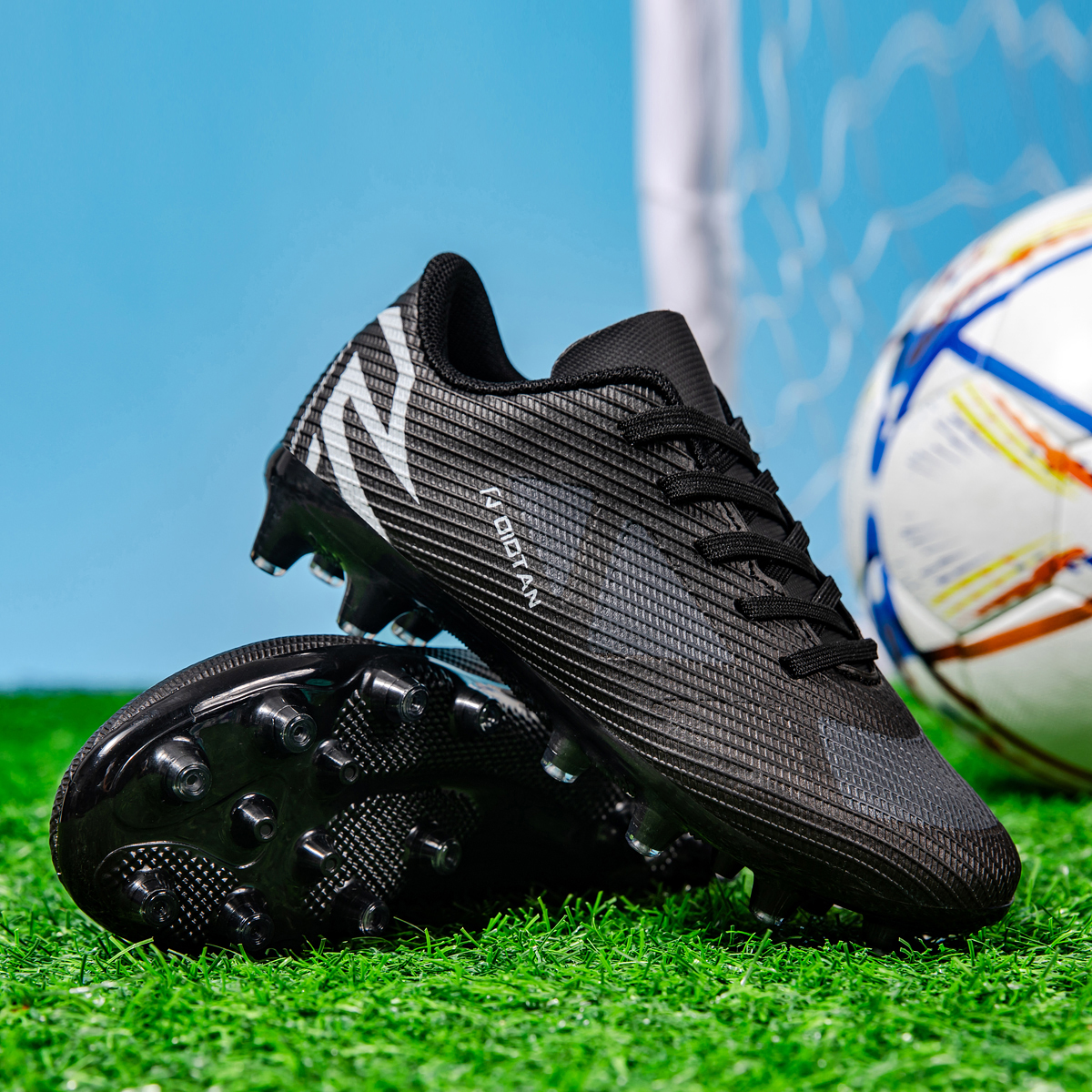 2450C-Lace-Up Low-Cut Long Stud Soccer Cleats Sizes 30-38 — 9