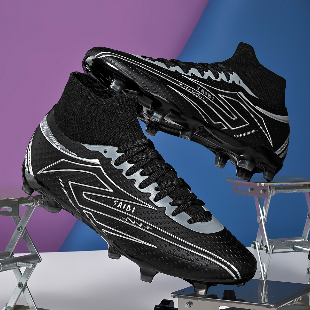 3366C-TPU High-Cut Lace-Up Long Stud Soccer Cleats Sizes 35-45 — 12