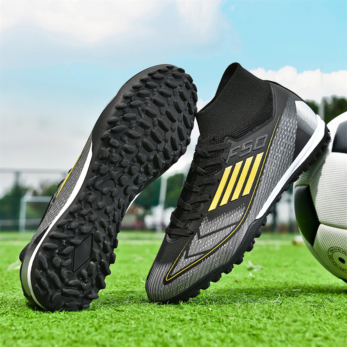F004S-Stock High Top TF Football Shoes,EU Sizes 35-45 — 10