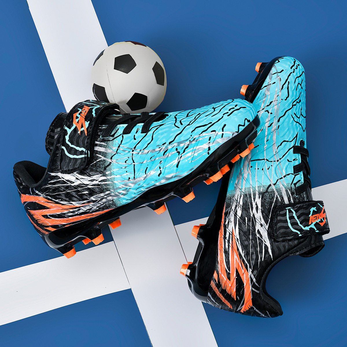 2210C-PU Upper Long Stud Soccer Cleats for Kids Sizes 26-38 — 11