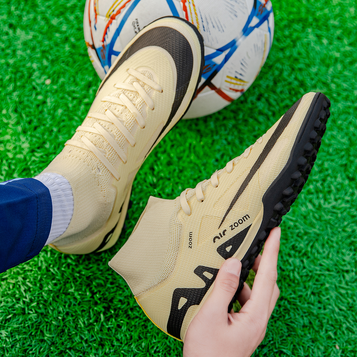 2440S-High-Cut Turf Soccer Cleats Sizes 35-45 — 8