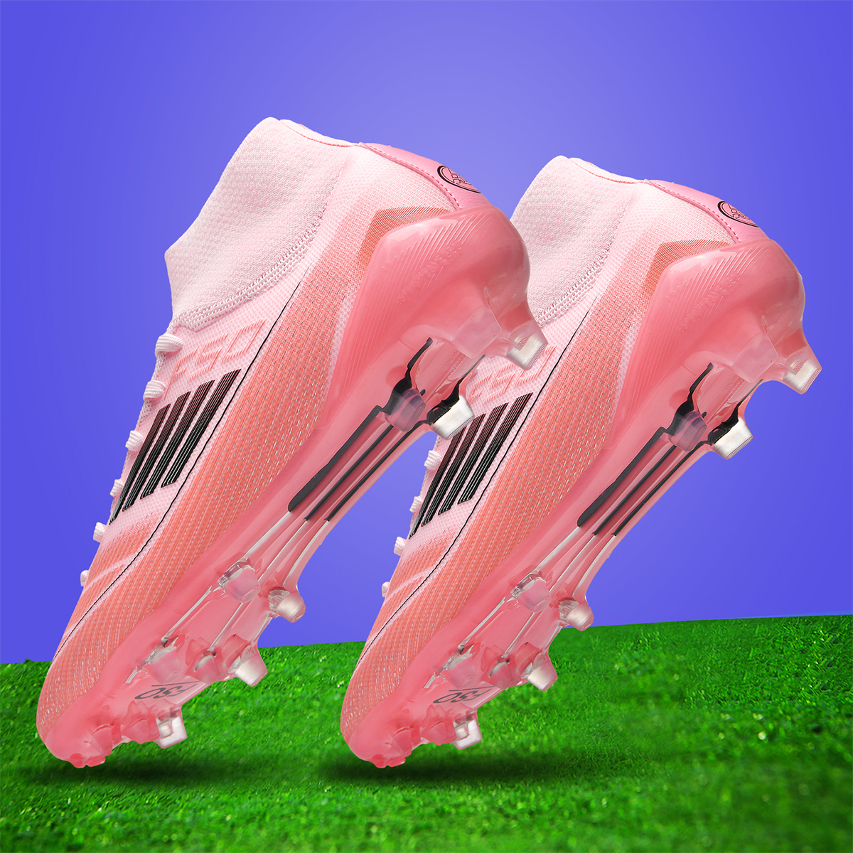 F004C-Stock High Top FG Football Shoes,EU Sizes 35-45 — 3