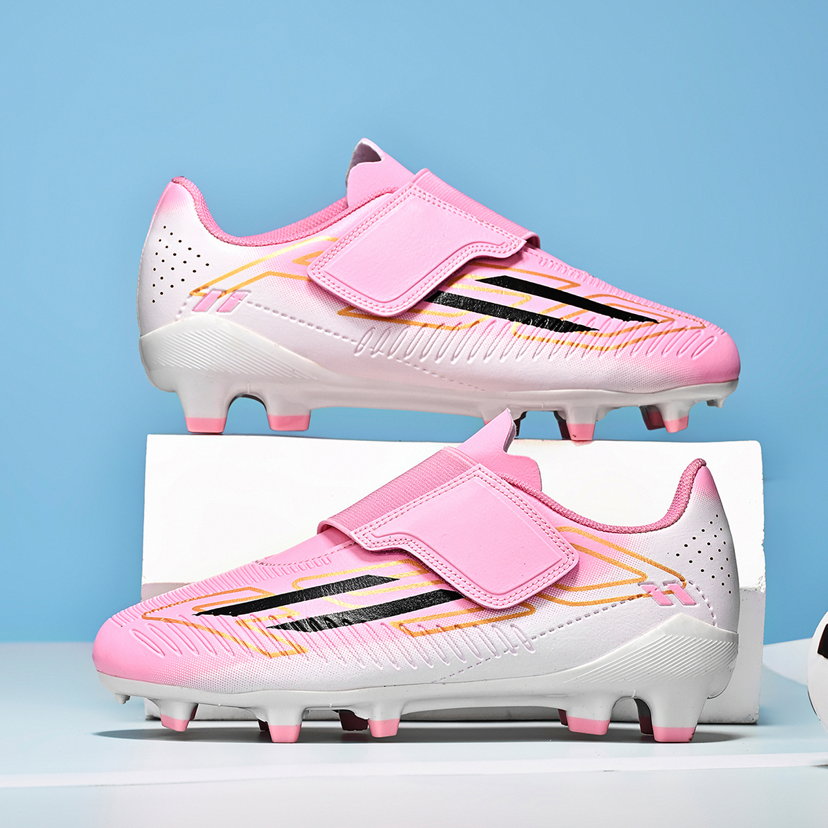 1803C-PU Upper Long-Stud Football Boots, Sizes 35–45 — 2