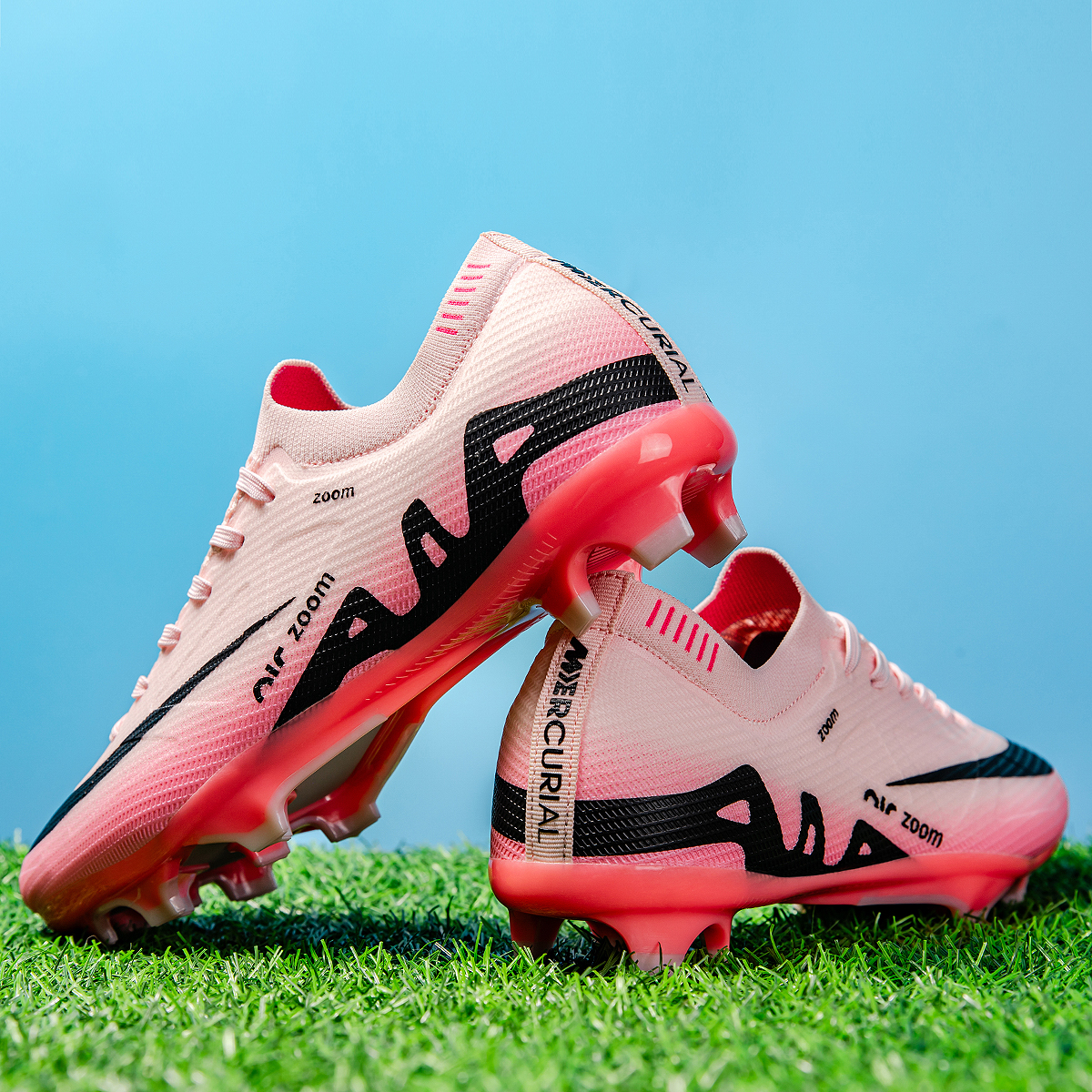 198C-TPU Seamless Upper Long Stud Soccer Shoes Football Cleats Sizes 35-45 — 11