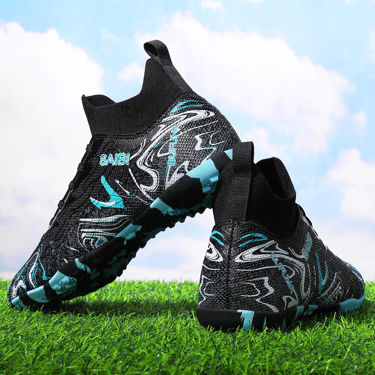 8010S-Stock High Top TF Football Shoes,EU Sizes 39-45 — 7