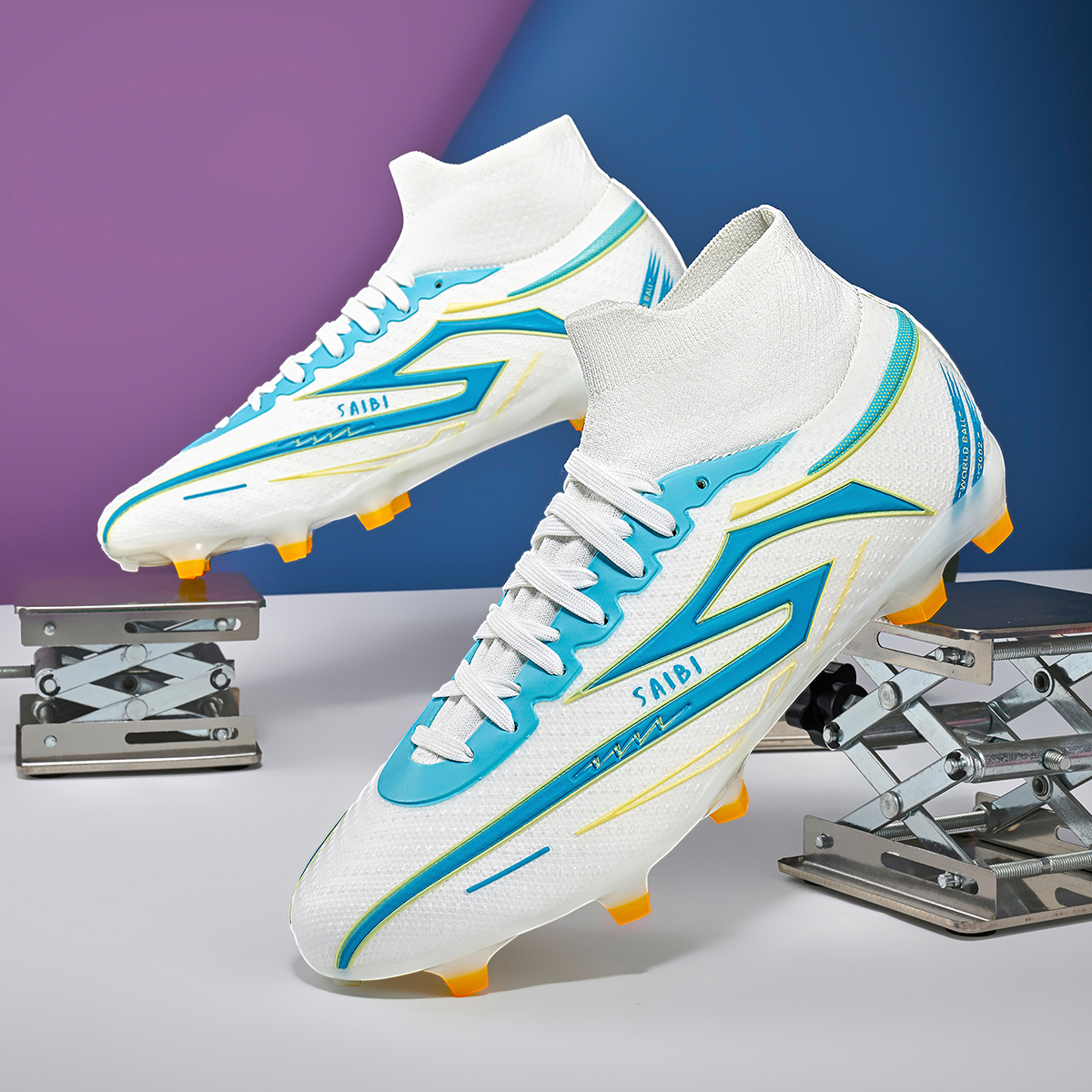 3366C-TPU High-Cut Lace-Up Long Stud Soccer Cleats Sizes 35-45 — 6