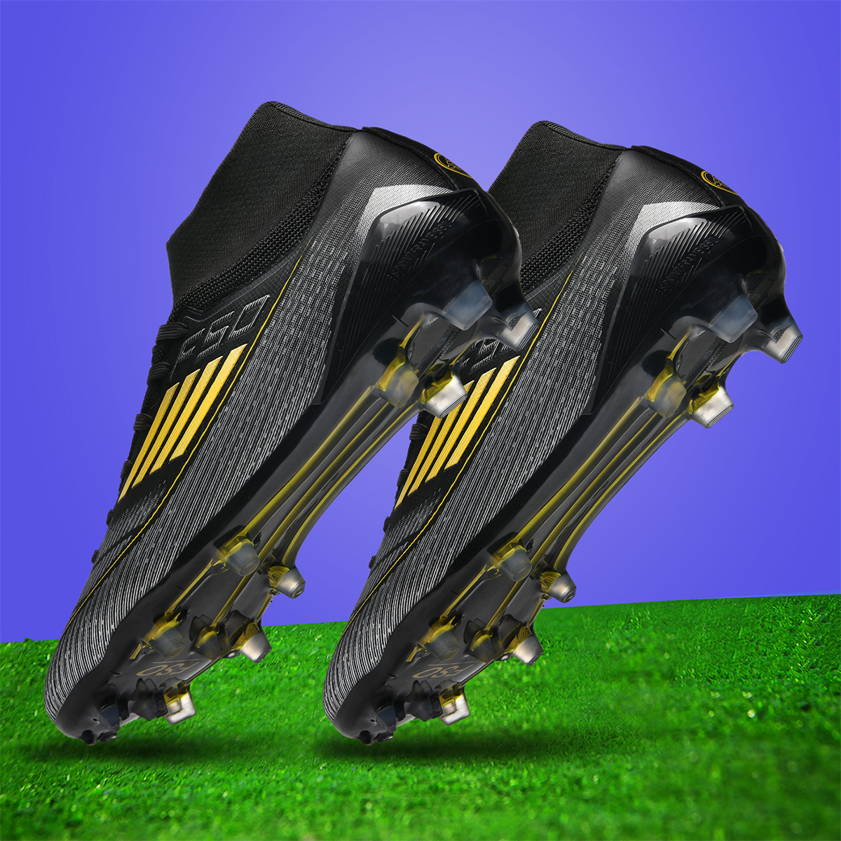 F004C-Stock High Top FG Football Shoes,EU Sizes 35-45 — 1