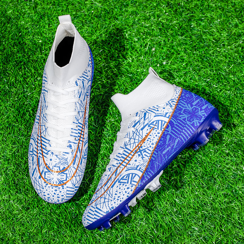 1160C-High-Cut Long-Stud Soccer Training Shoes, Sizes 28-46 — 4
