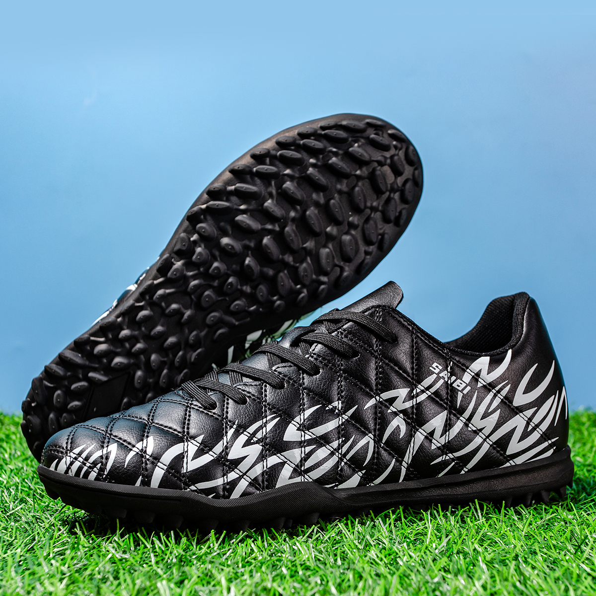 KJ01S-Stock Lace-up TF Football Shoes,EU 35-45 — 3