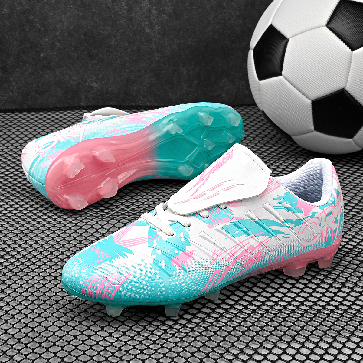 S-0377C-Stock Fold-Over Tongue FG Football Shoes — 8