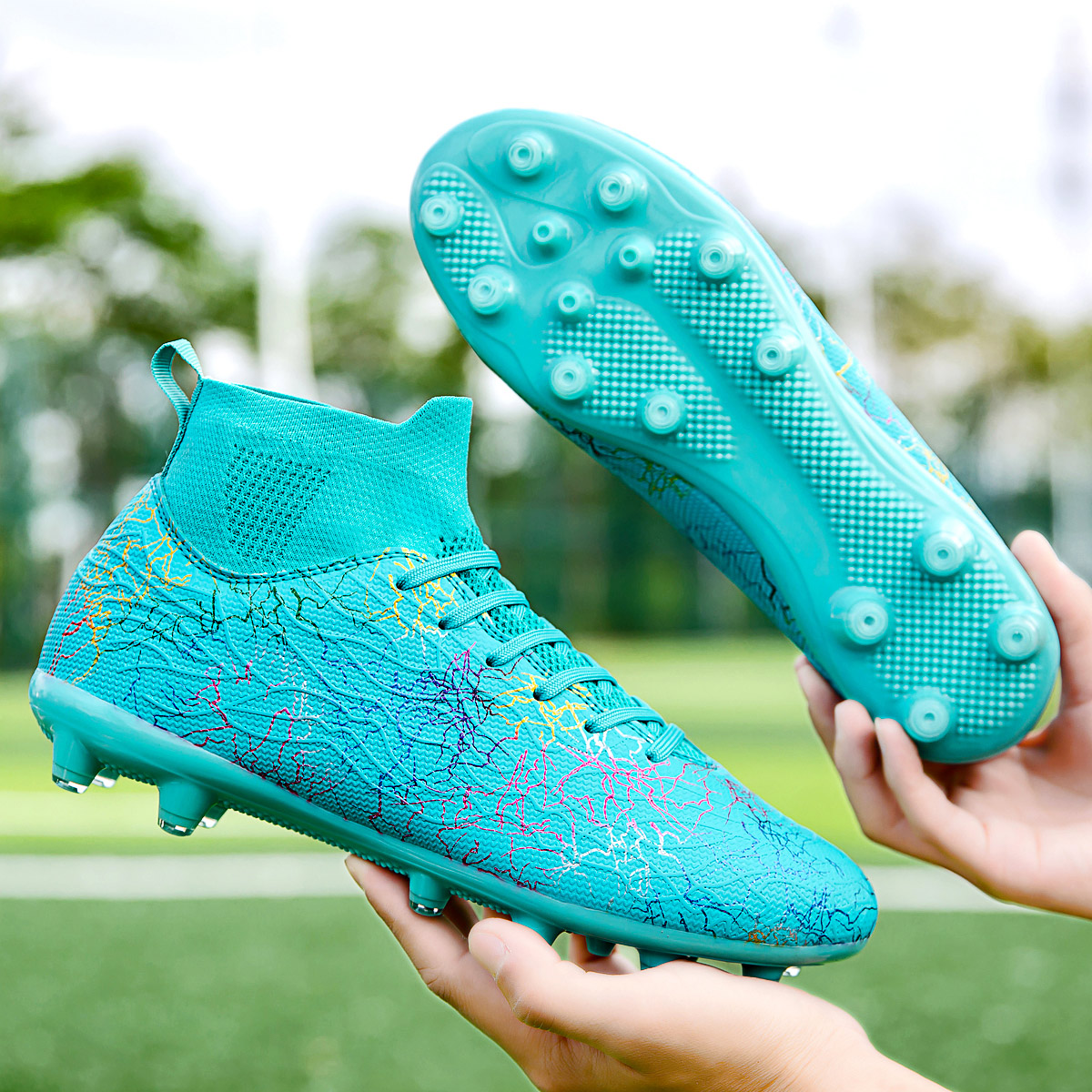 1986C-High-Cut Lace-Up Soccer Cleats Sizes 32-46 — 2