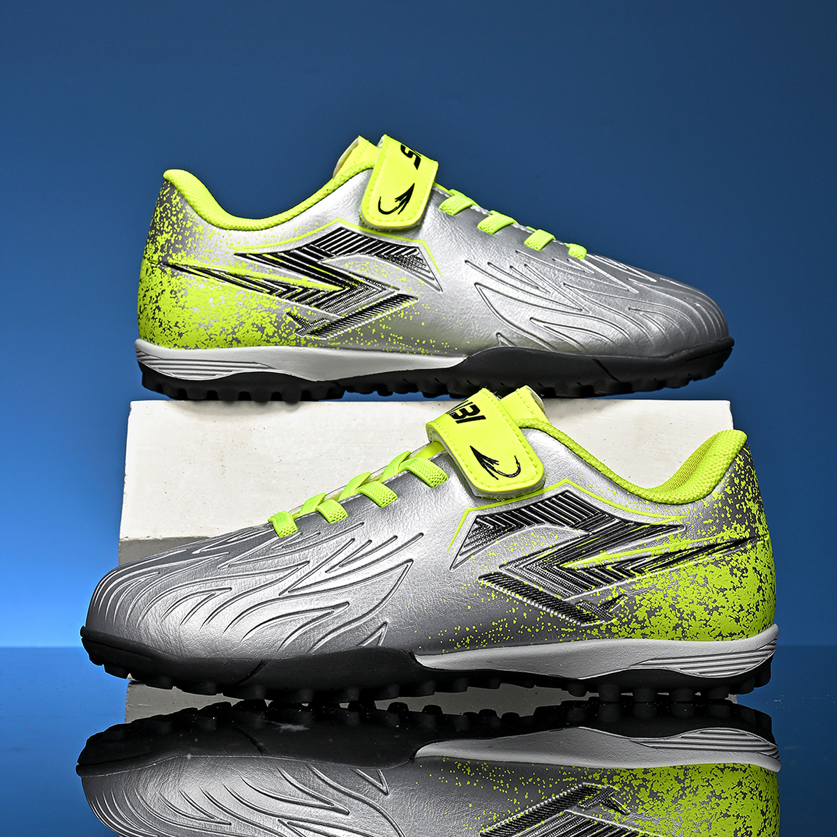 2558S-Kids' PU Upper Turf Soccer Cleats Sizes 28-39 — 3