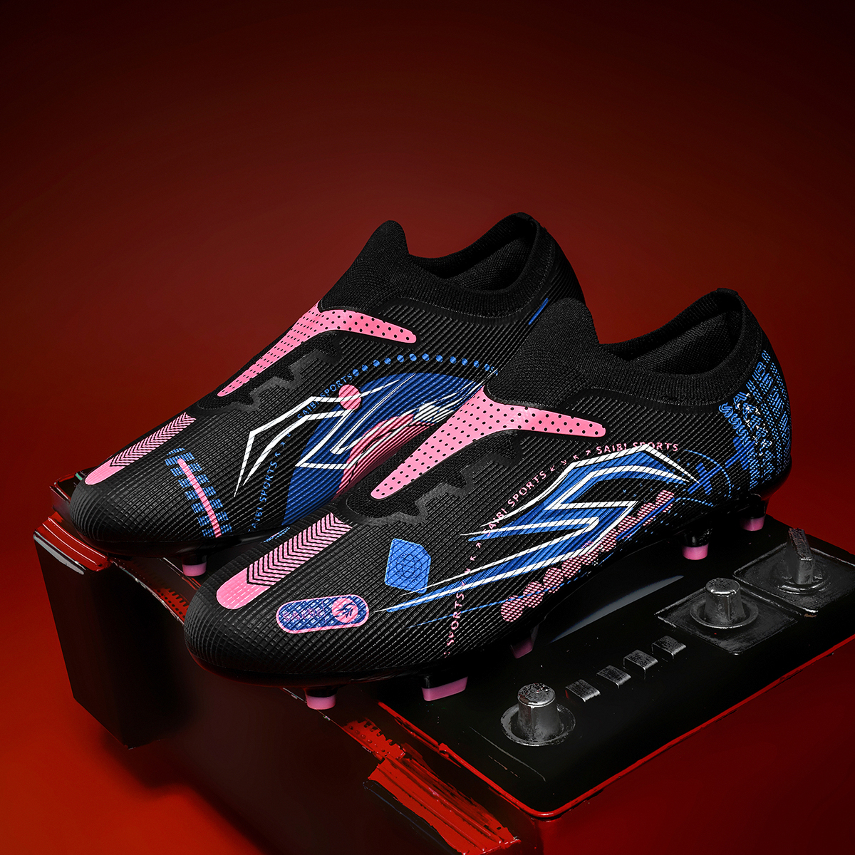3942C-Stock Slip-on FG Football Shoes,EU Sizes 35-45 — 15