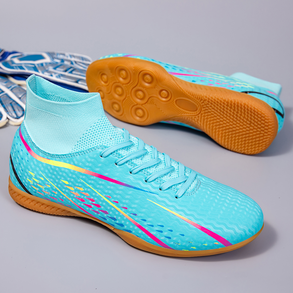 8070P-Stock Lace-up Football Shoes,EU Sizes 38-45 — 3