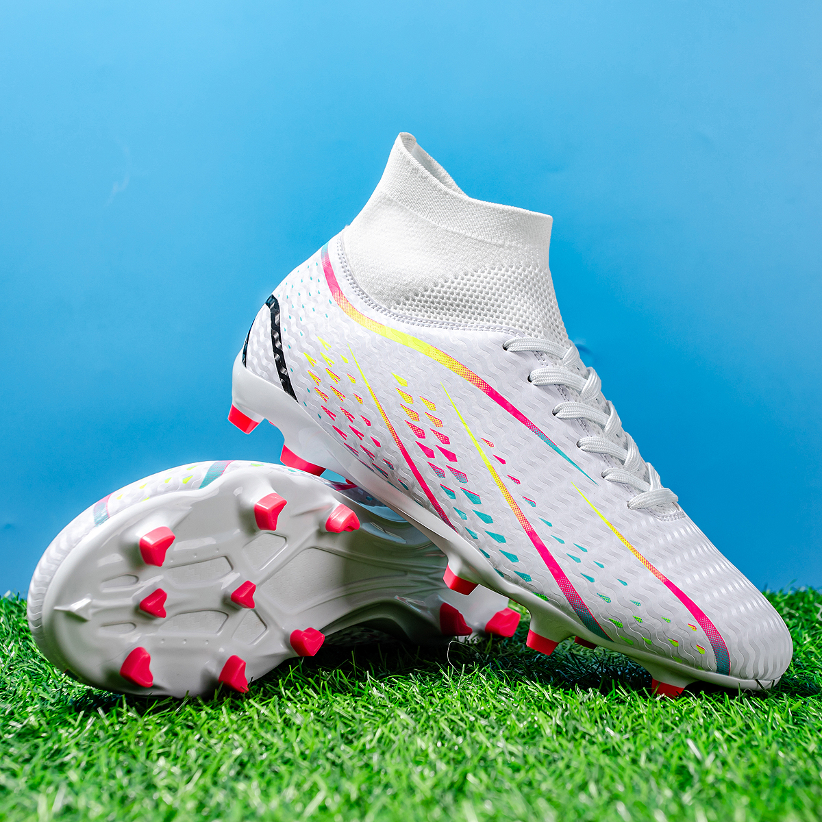 8070C-Stock Lace-up FG Football Shoes,EU Sizes 38-45 — 2