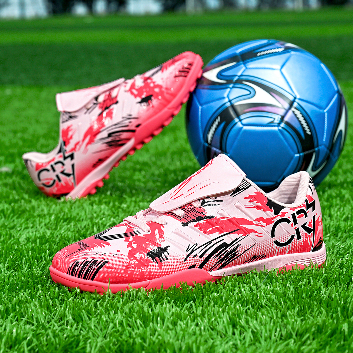 S-0377S-Stock Fold-Over Tongue TF Football Shoes — 7