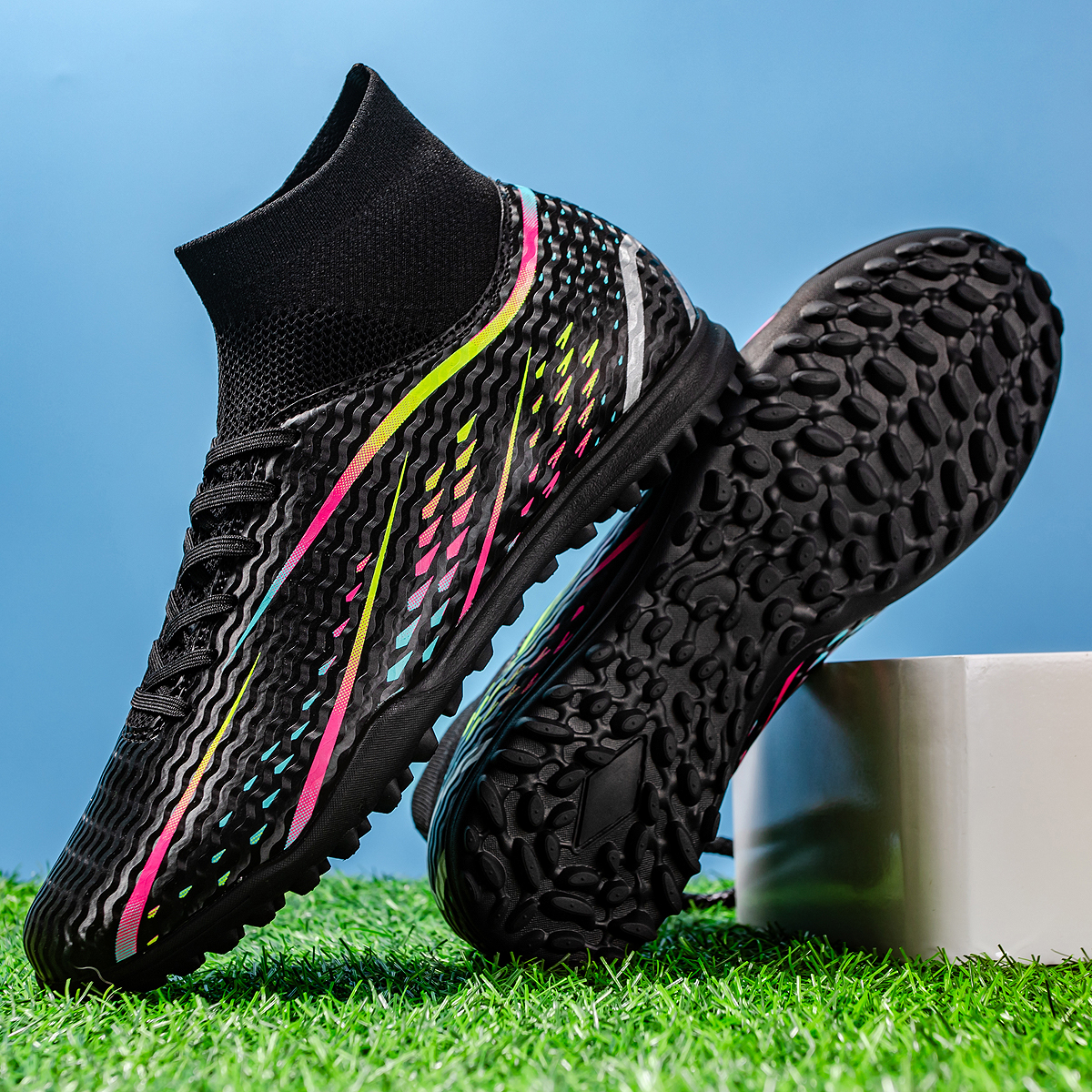8070S-Stock High Top TF Football Shoes,EU Sizes 38-45 — 14
