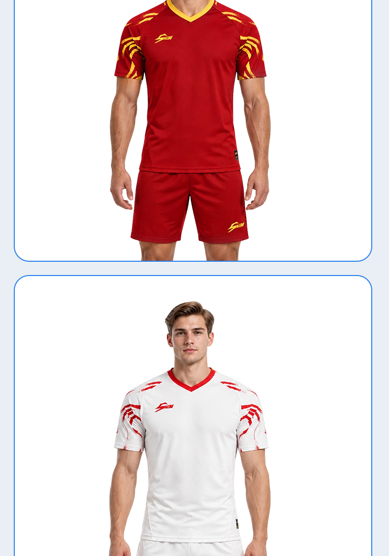 ZDF001-Stock Football Uniforms, Jersey/Shorts — 5