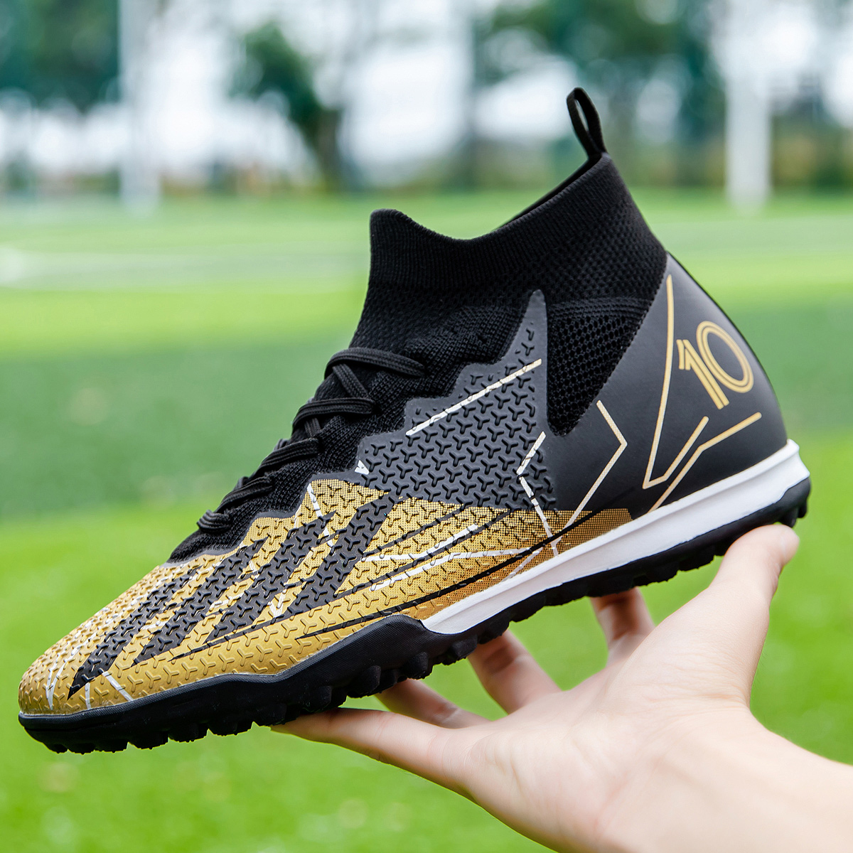 95KS-Stock High Top TF Football Shoes,EU Sizes 35-45 — 4