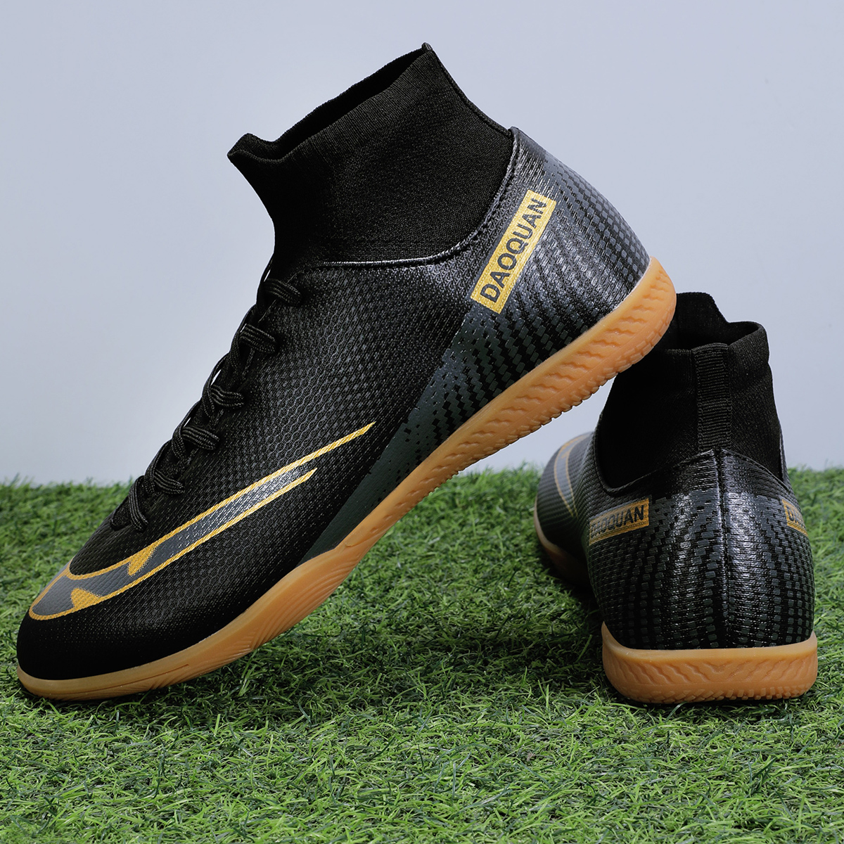 2150P-High-Cut Flat-Sole Lace-Up Soccer Cleats Sizes 35-45 — 12