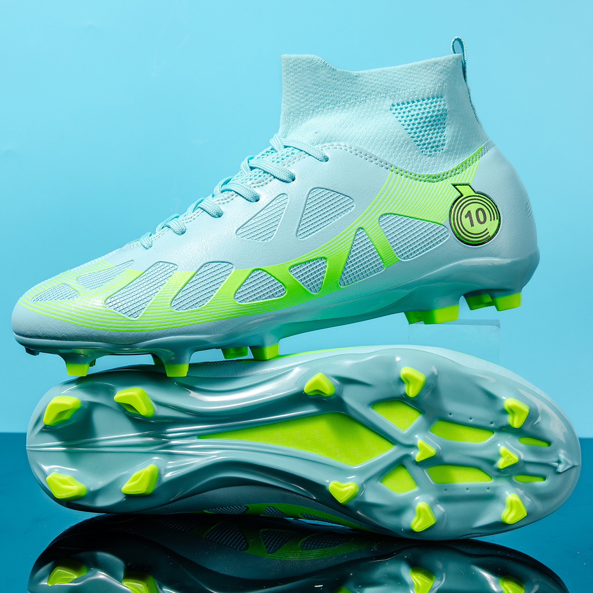 2509C-High-Cut Long Stud Soccer Cleats Sizes 35-46 — 10