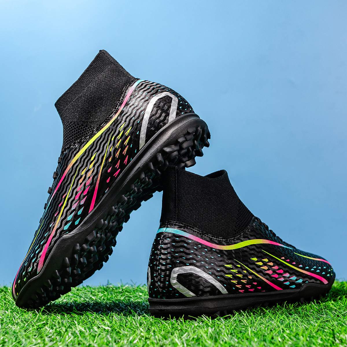 8070S-Stock High Top TF Football Shoes,EU Sizes 38-45 — 12
