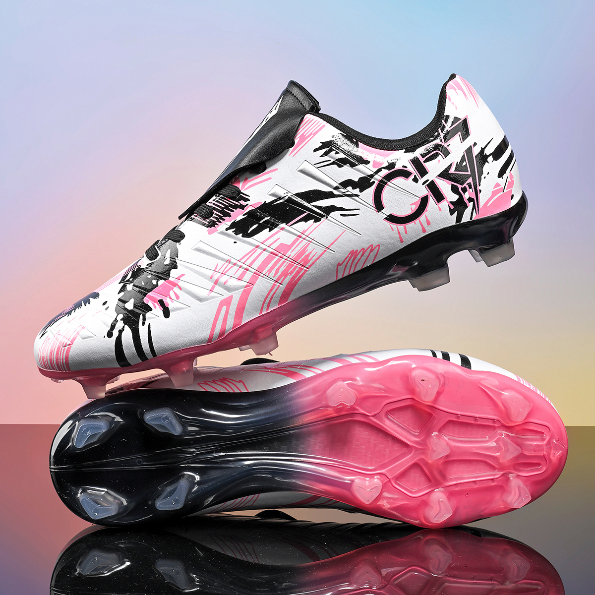 S-0377C-Stock Fold-Over Tongue FG Football Shoes — 2