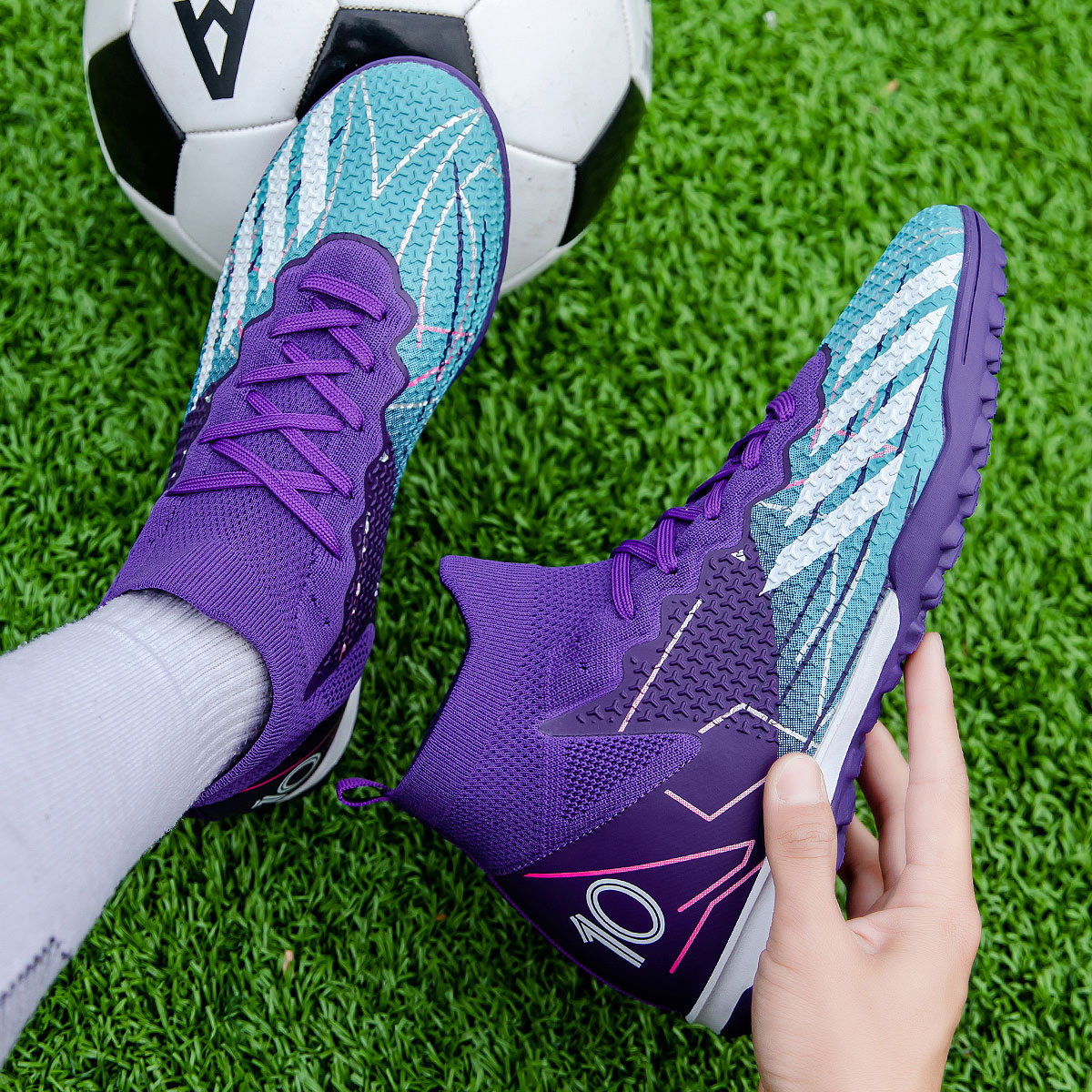 95KS-Stock High Top TF Football Shoes,EU Sizes 35-45 — 12