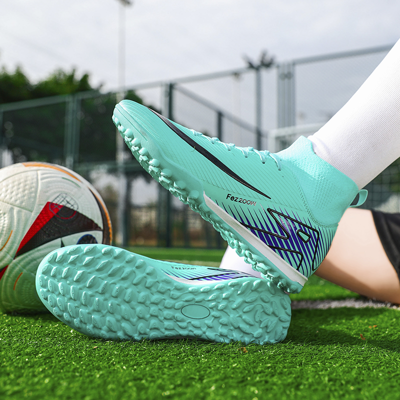 1688S-Lace-Up TF Turf Soccer Shoes with PU Upper and Short Studs, Sizes 35-45 — 3
