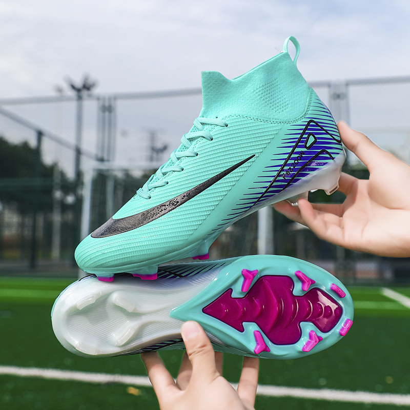 1688C-High-Cut Long-Stud Soccer Cleats with PU Upper, Sizes 32-45 — 11