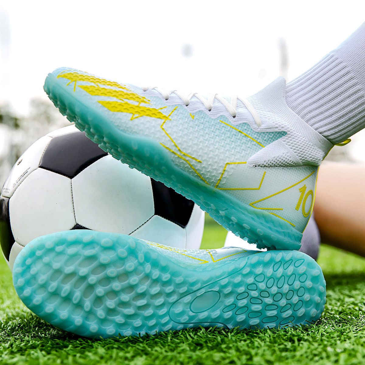 MX10S-Stock High Hell TF Football Shoes,EU Sizes 35-45 — 10