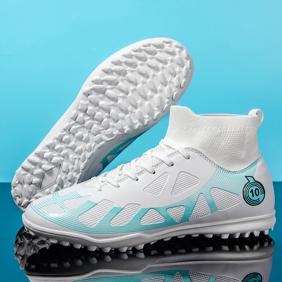 2509S-PU Leather Lace-Up Turf Soccer Cleats Sizes 35-46 — 3