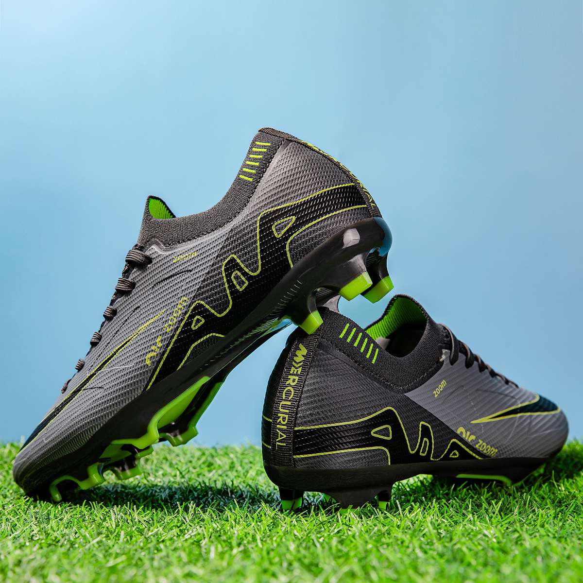 198C-TPU Seamless Upper Long Stud Soccer Shoes Football Cleats Sizes 35-45 — 8