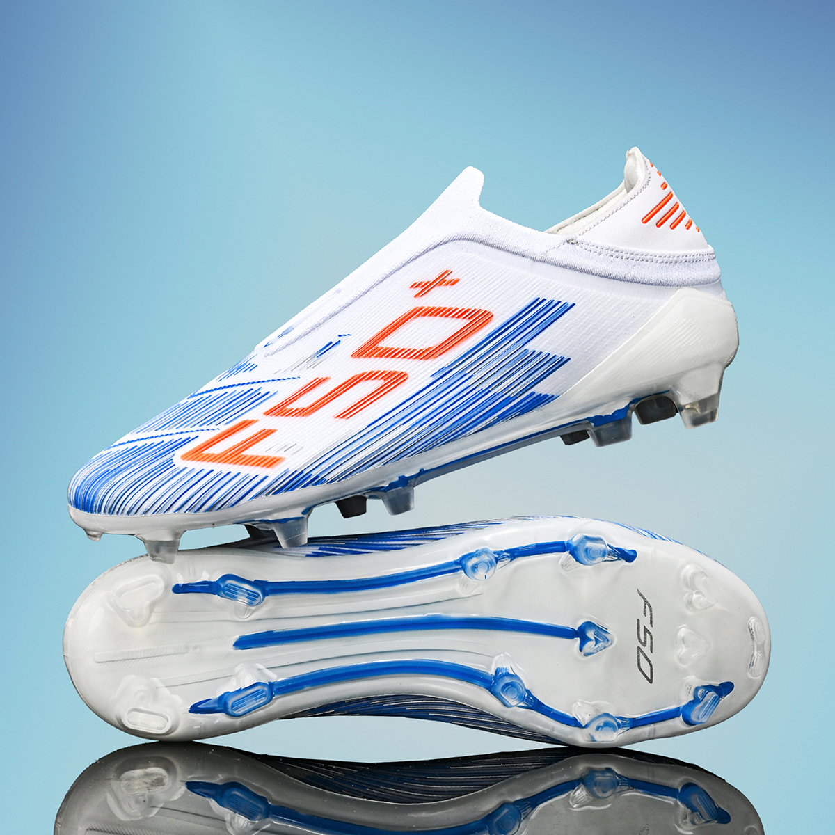 1805C-TPU Seamless Upper Long Stud Soccer Shoes Football Cleats Sizes 32-45 — 2