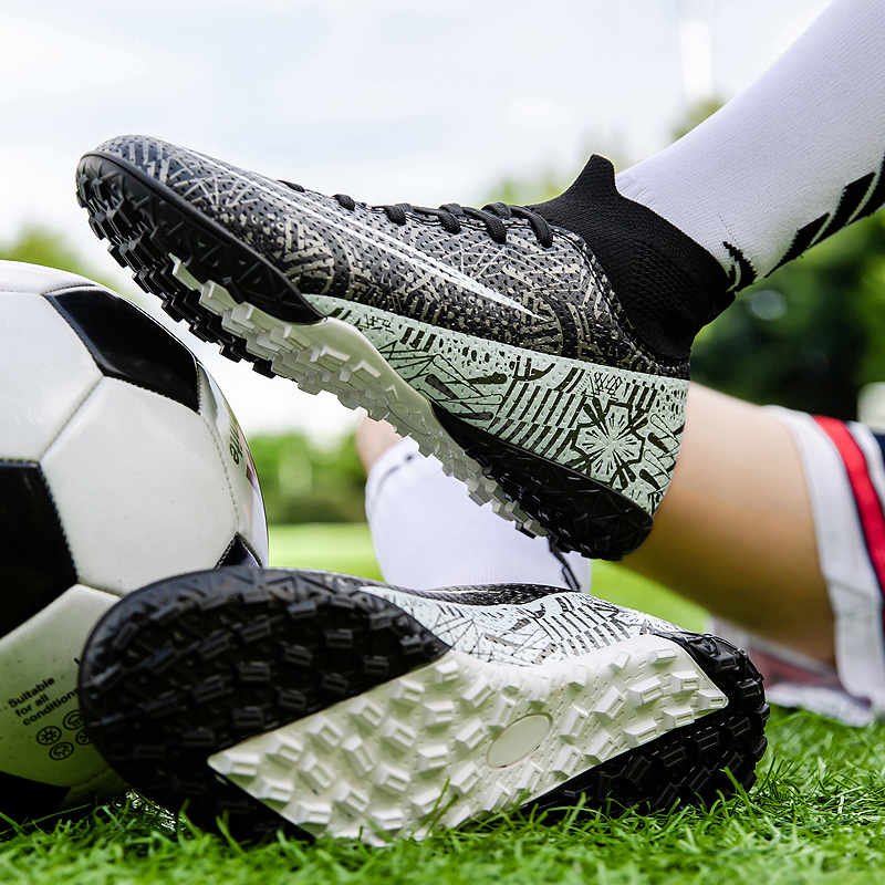 1160S-High-Cut TF Turf Soccer Shoes with PU Upper, Sizes 28-46 — 9