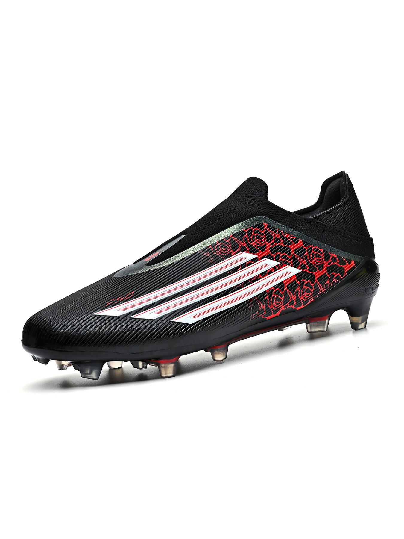 8553C-Stock Slip-on Long Stud Football Boots, Size 33-45 — 5