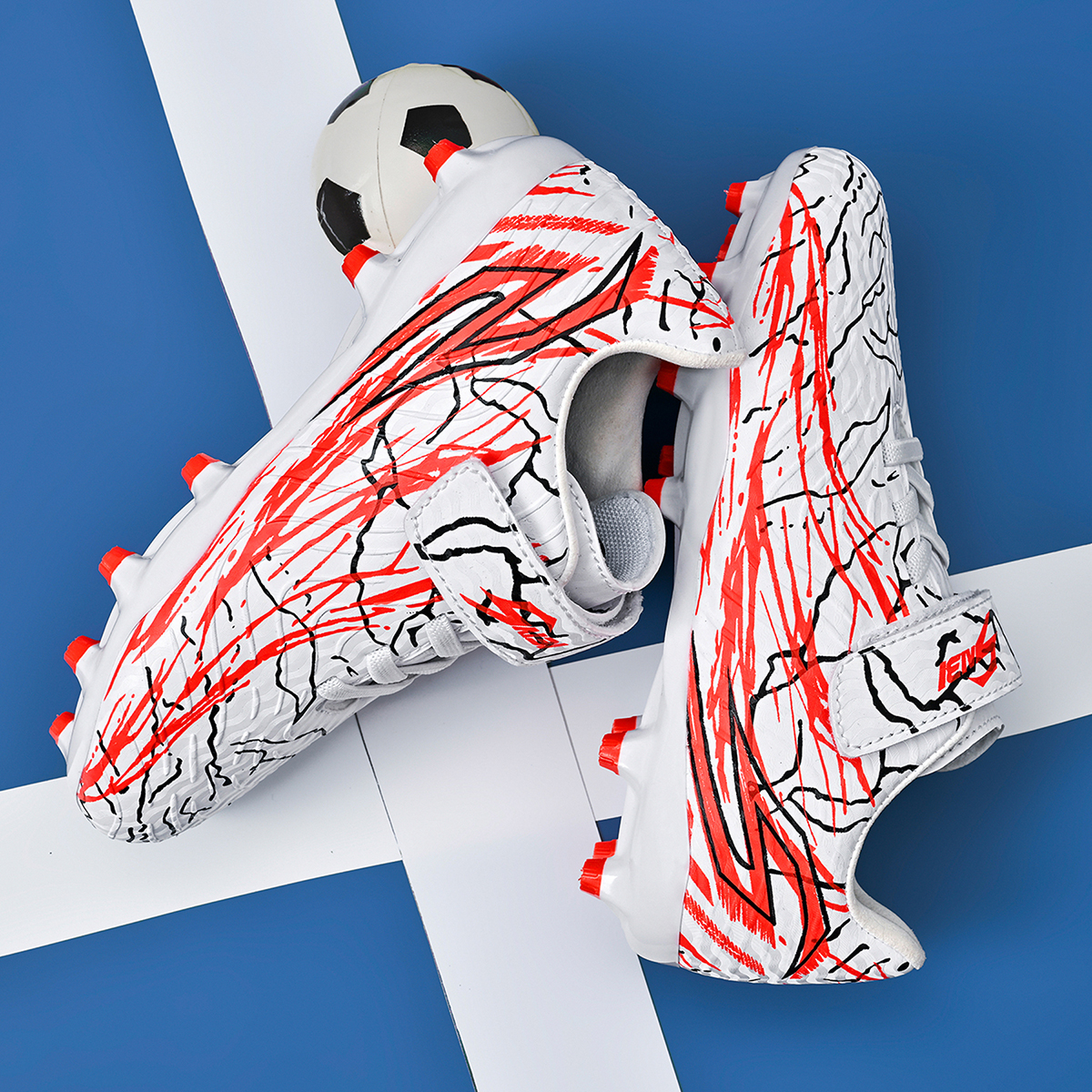2210C-PU Upper Long Stud Soccer Cleats for Kids Sizes 26-38 — 12