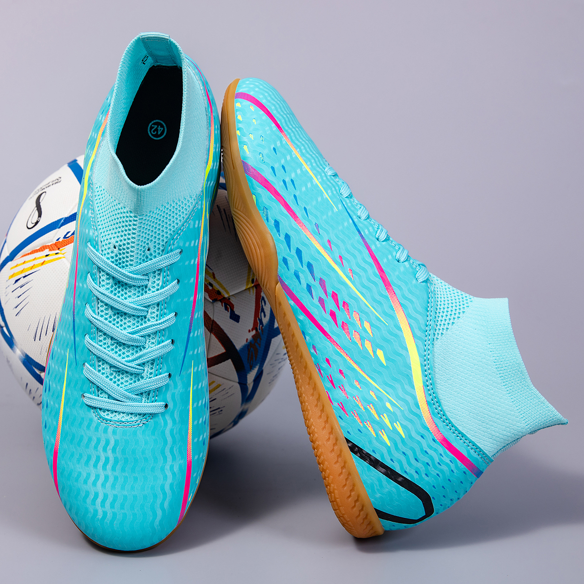 8070P-Stock Lace-up Football Shoes,EU Sizes 38-45 — 1