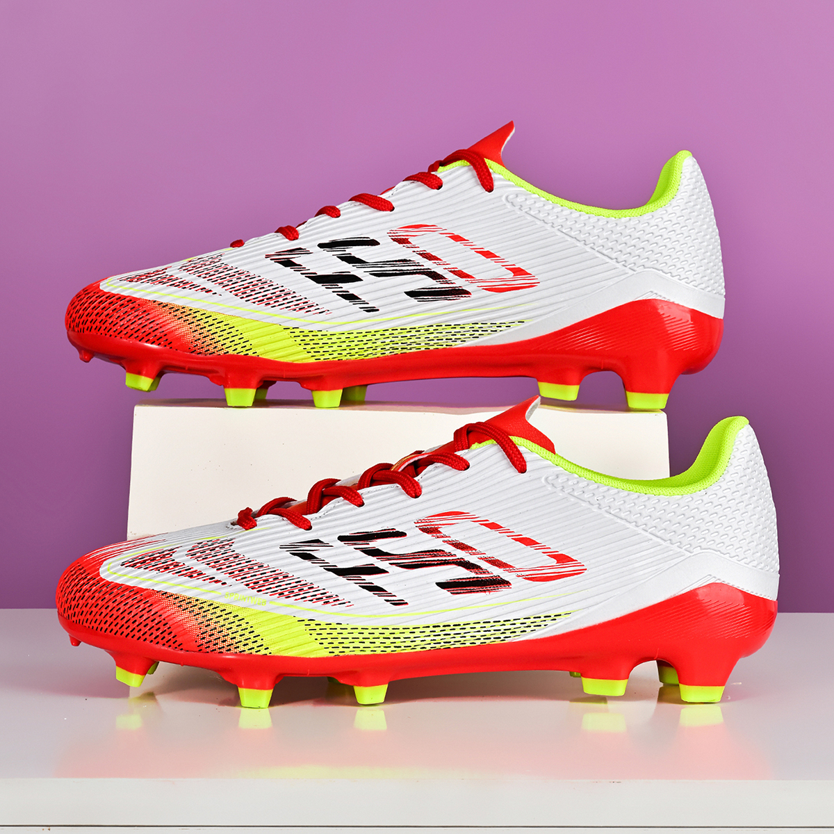 JDQ-002C-Stock Lace-up Firm Ground Football Shoes,EU Sizes 35-45 — 5